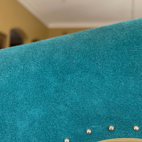 Kate Spade Teal Kenway Suede Crossbody with Tassel - Picture 10 of 11